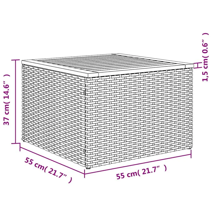 Ensemble de canapé de jardin 12 pcs avec coussins gris résine tressée - 14