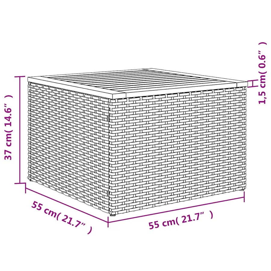 Ensemble de canapé de jardin 9 pcs avec coussins gris résine tressée - 14