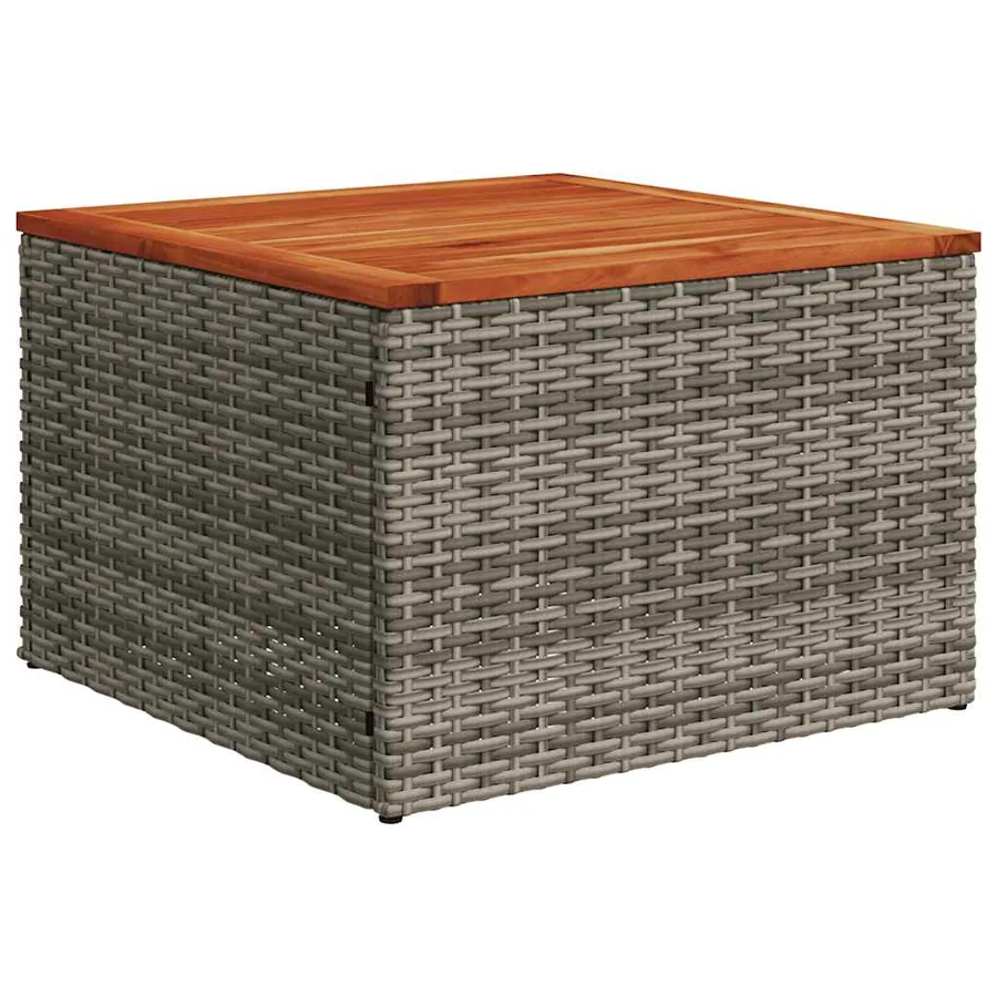 Ensemble de canapé de jardin 10 pcs avec coussins gris résine tressée - 3