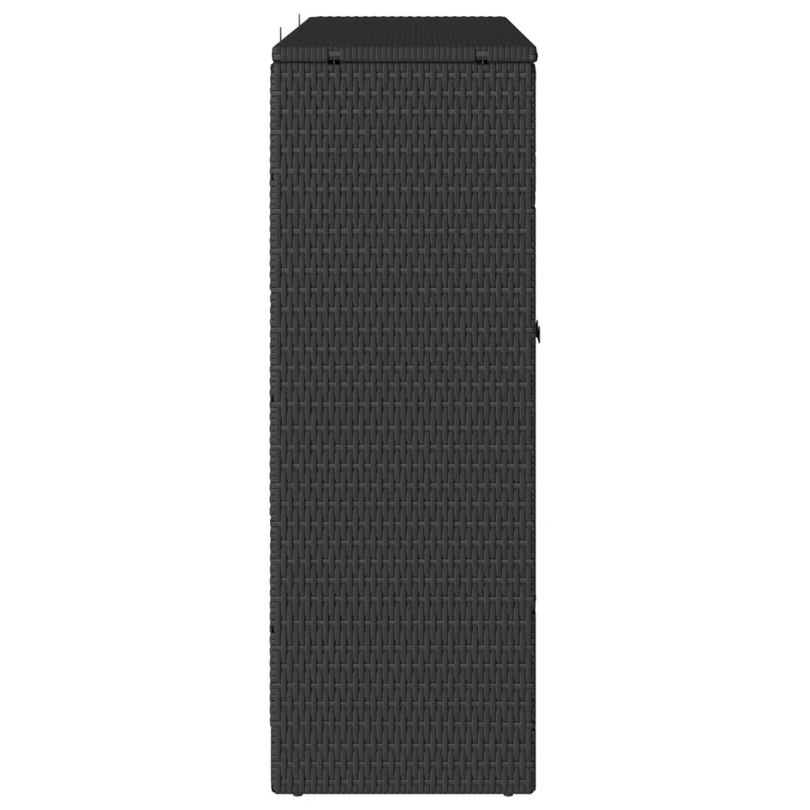 Armoire de rangement avec étagère Noir 100 x 36 x 102 cm Rotin - 6