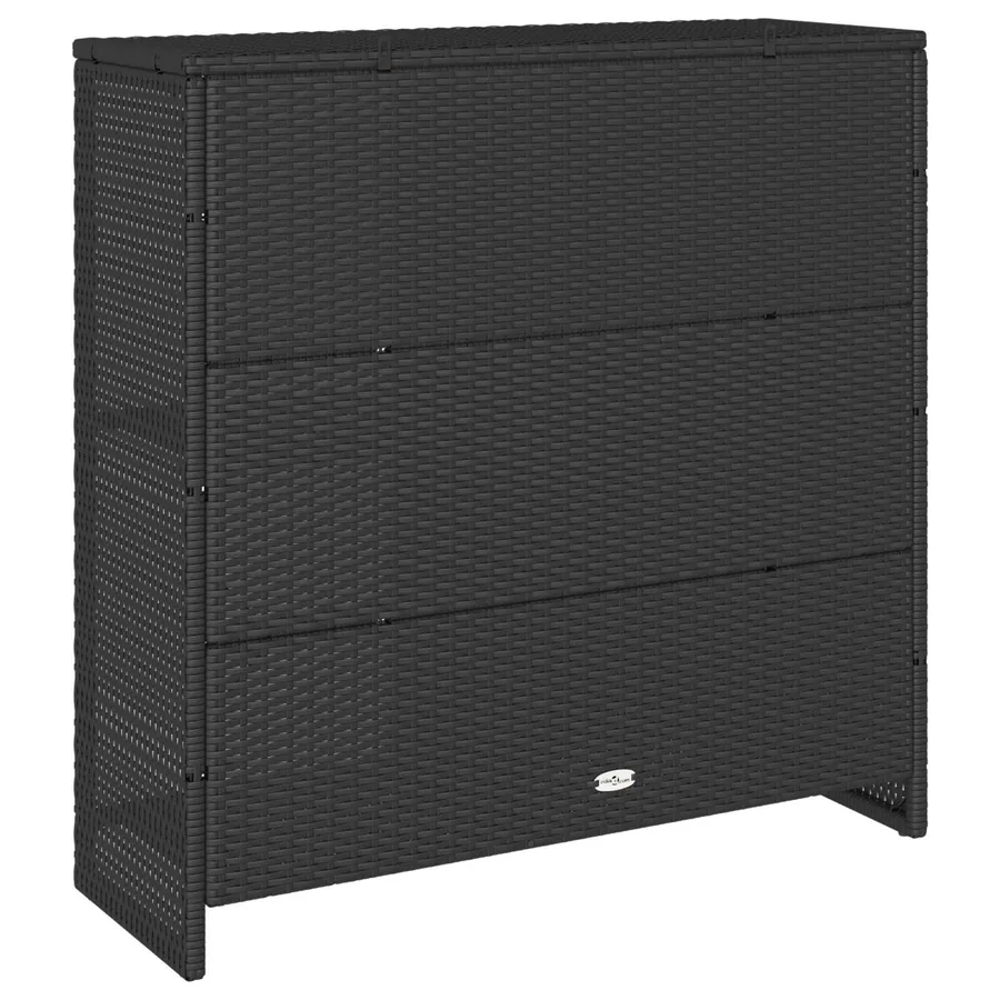 Armoire de rangement avec étagère Noir 100 x 36 x 102 cm Rotin - 7