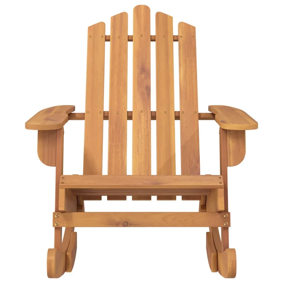 Chaise à bascule Adirondack bois massif d'acacia - 3