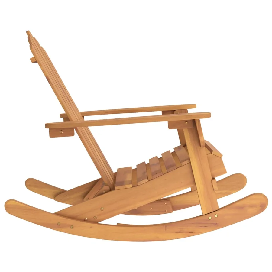 Chaise à bascule Adirondack bois massif d'acacia - 4