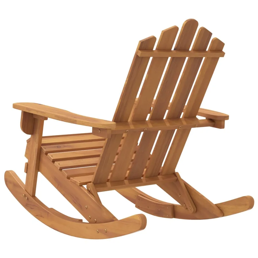Chaise à bascule Adirondack bois massif d'acacia - 5