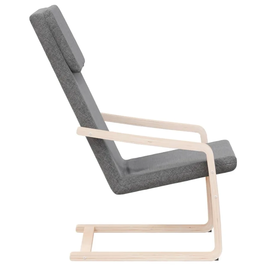 Chaise de relaxation Gris foncé Tissu - 5