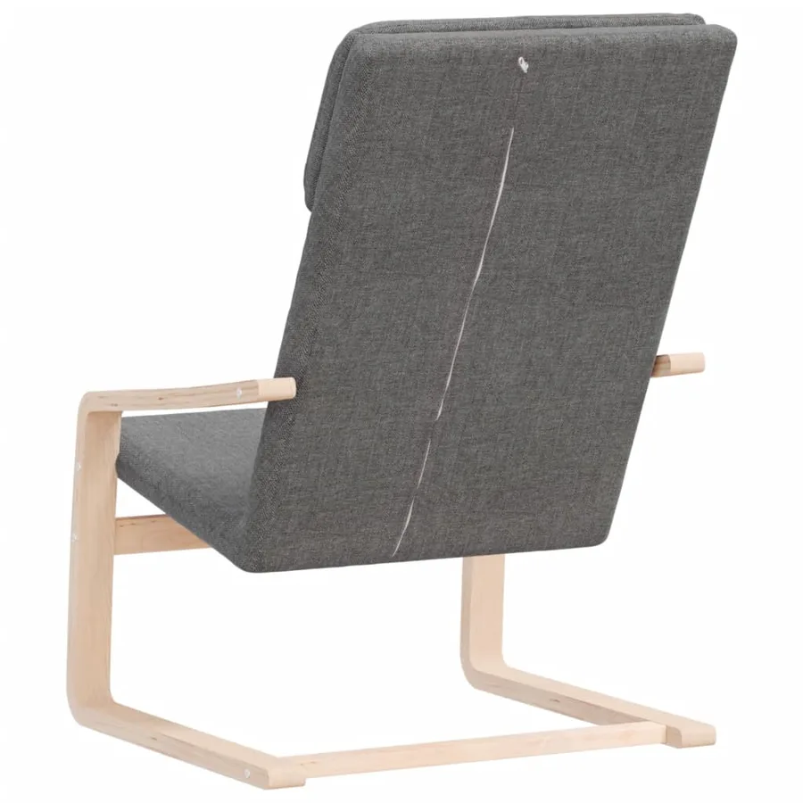 Chaise de relaxation Gris foncé Tissu - 6