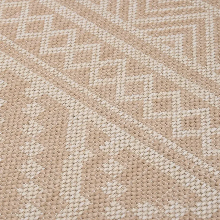 Tapis à tissage plat d'extérieur 200x280 cm Rayures brunes - 5