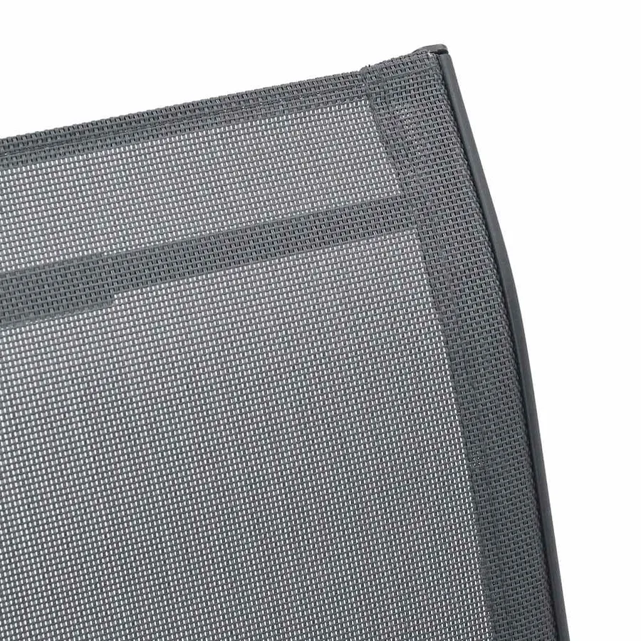 Chaises empilables de jardin lot de 4 Gris Tissu textilène - 11