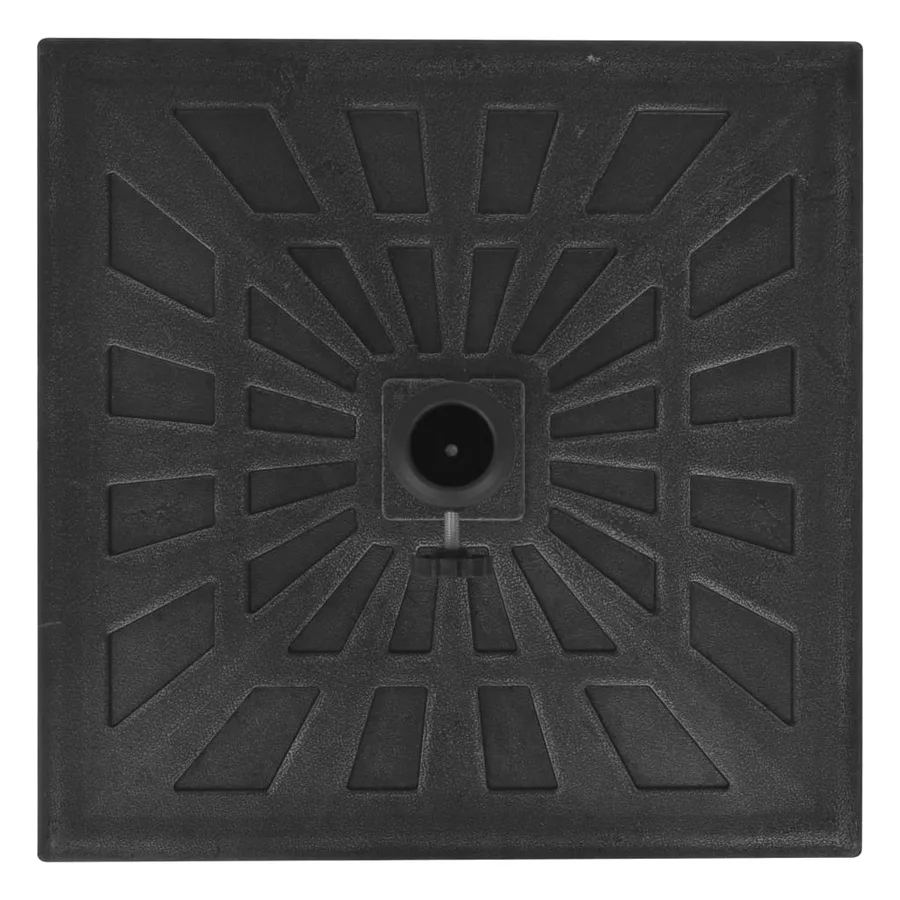 Base carrée de parasol Résine Noir 19 kg - 6