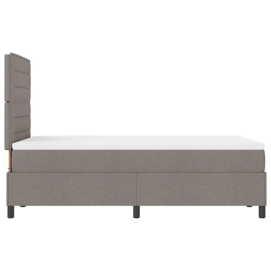 Lit à ressorts avec matelas avec LED Taupe 120 x 190 cm tissu - 9