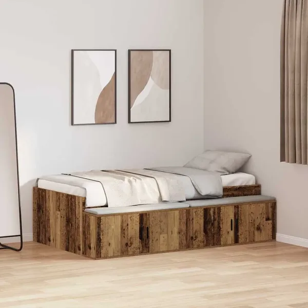 Cadre de lit Bois Ancien 90 x 200 cm Bois d'ingénierie