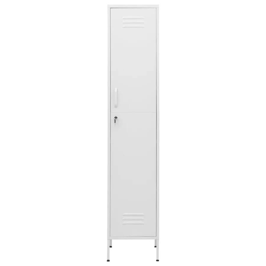 Armoire à casiers Blanc 35x46x180 cm Acier - 3