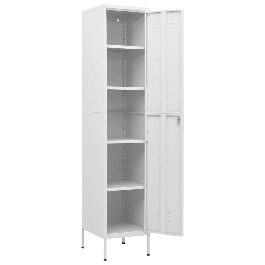 Armoire à casiers Blanc 35x46x180 cm Acier - 6