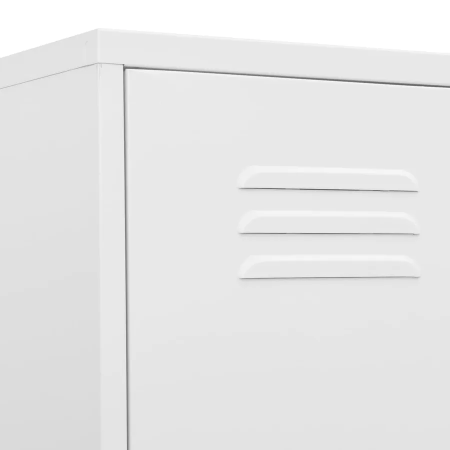Armoire à casiers Blanc 35x46x180 cm Acier - 7