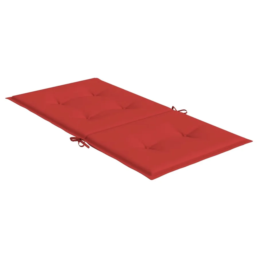 Coussins de chaise de jardin à dossier bas lot de 2 rouge - 6