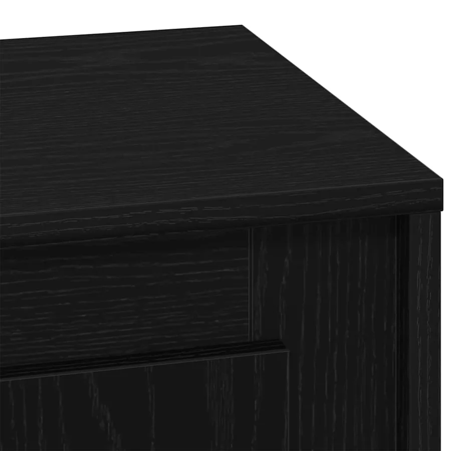 Cabinet de chevet Noir 44 x 34,5 x 45 cm Bois d'ingénierie - 10