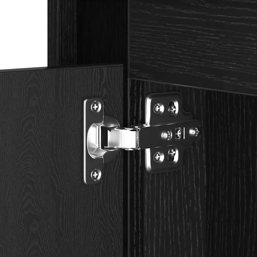 Cabinet de chevet Noir 44 x 34,5 x 45 cm Bois d'ingénierie - 12