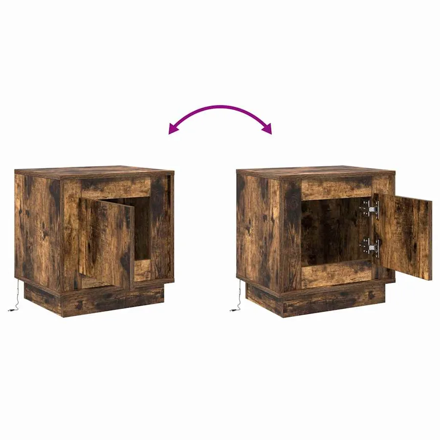 Cabinet de chevet Chêne fumé 44 x 34,5 x 45 cm - 13