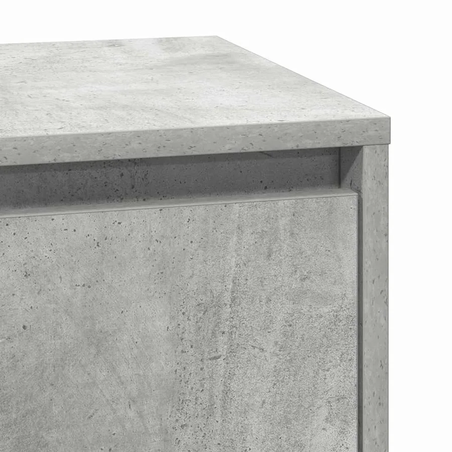 Cabinet de chevet avec tiroir Gris béton 39 x 34,5 x 65 cm - 8