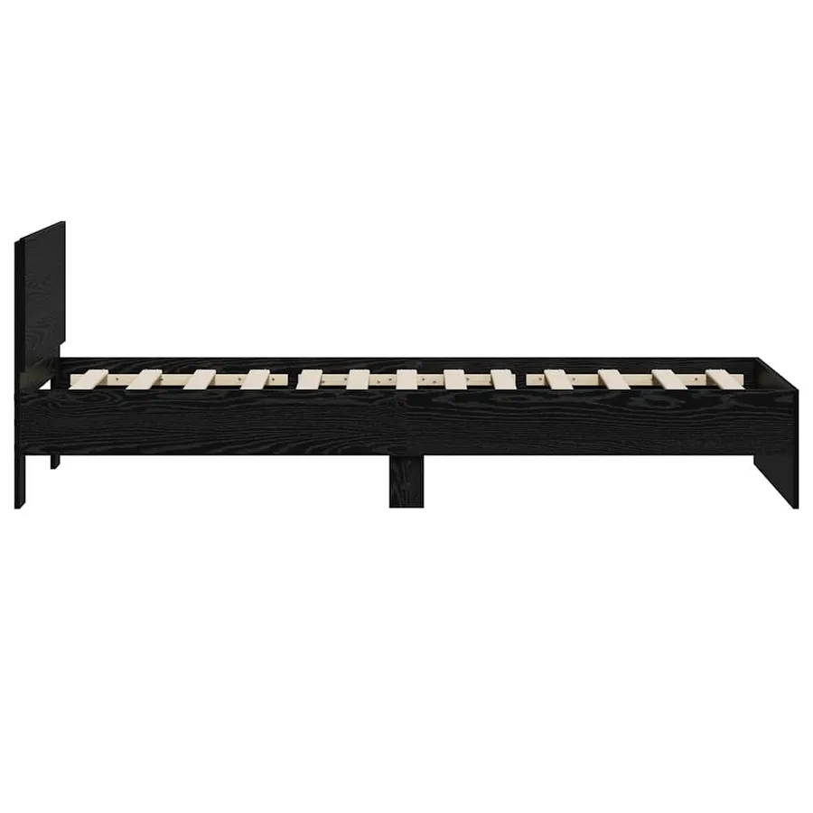 Cadre de lit Chêne noir 90 x 190 cm Bois d'ingénierie - 6