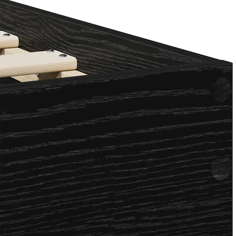 Cadre de lit Chêne noir 90 x 190 cm Bois d'ingénierie - 9