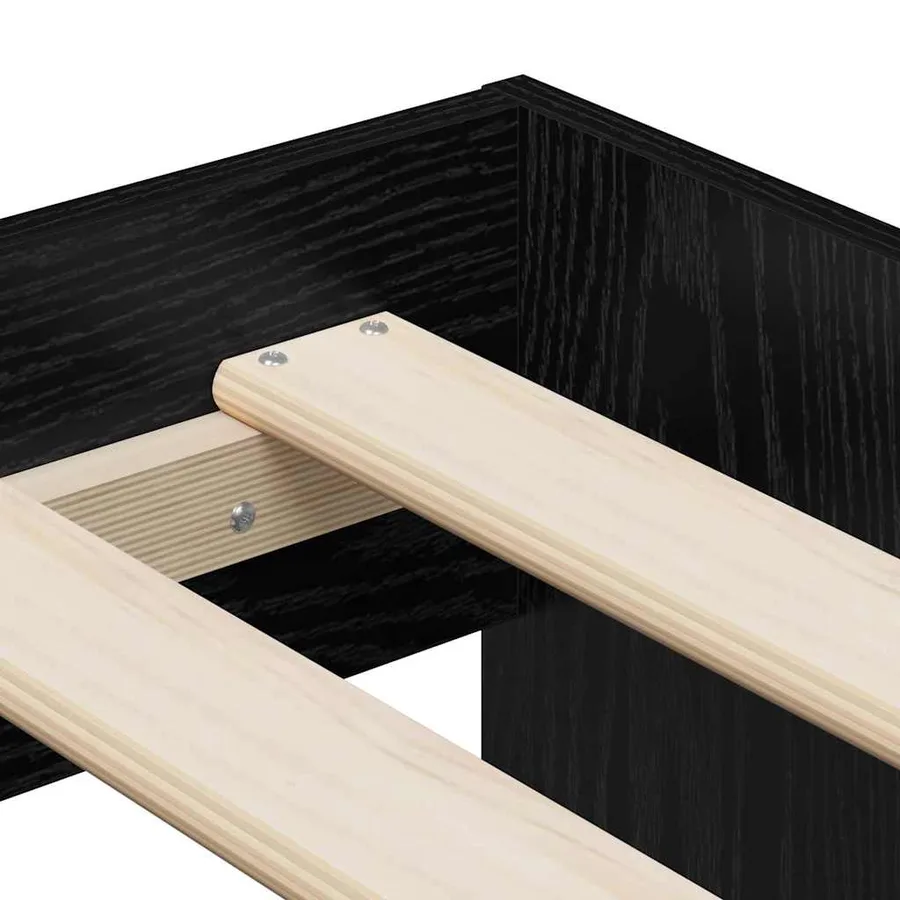 Cadre de lit avec rangement Chêne noir 80 cm Bois d'ingénierie - 8