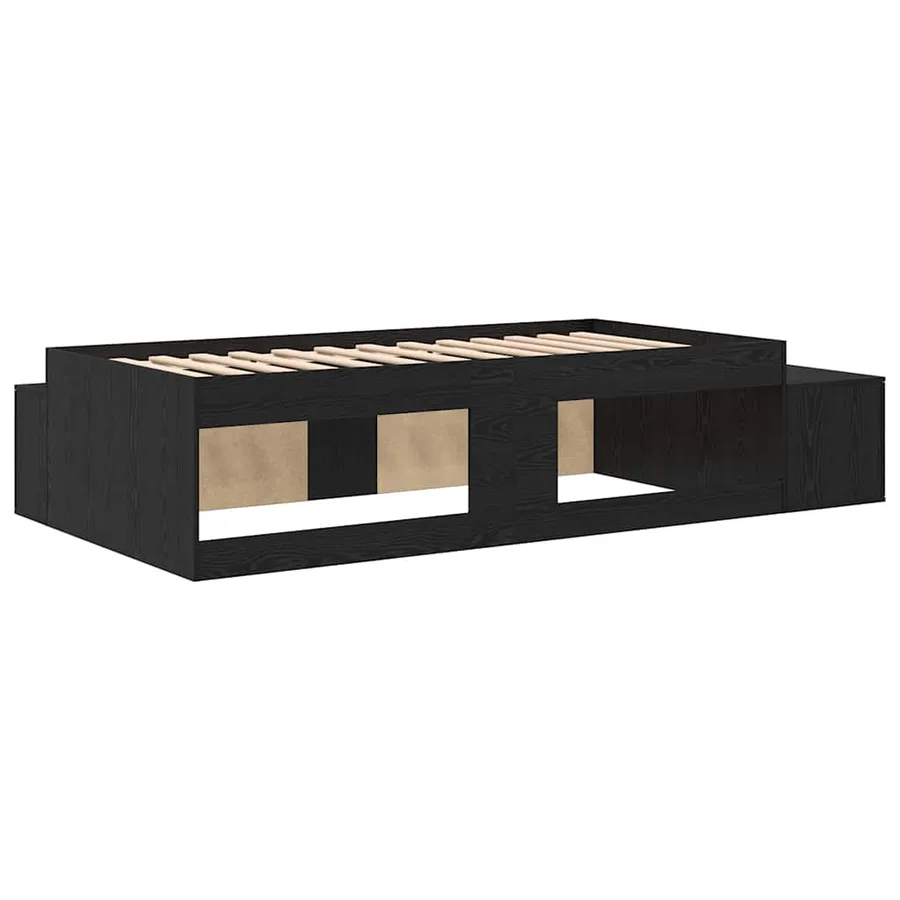 Cadre de lit avec rangement Chêne noir 80 cm Bois d'ingénierie - 9