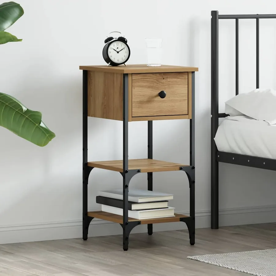 Cabinet de chevet Marron 33,5 x 36 x 70 cm Bois d’ingénierie