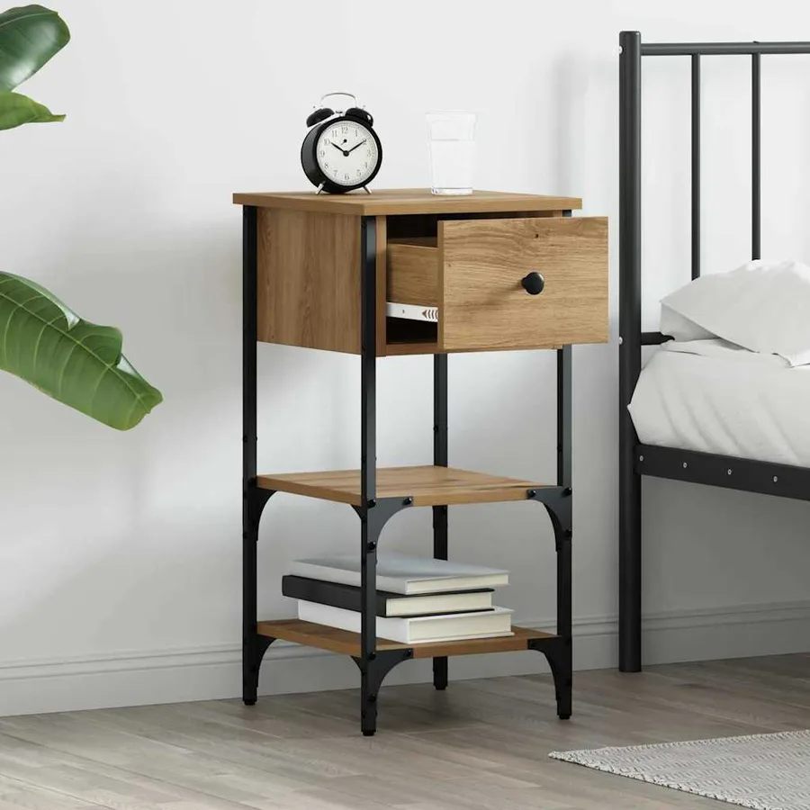 Cabinet de chevet Marron 33,5 x 36 x 70 cm Bois d’ingénierie - 4