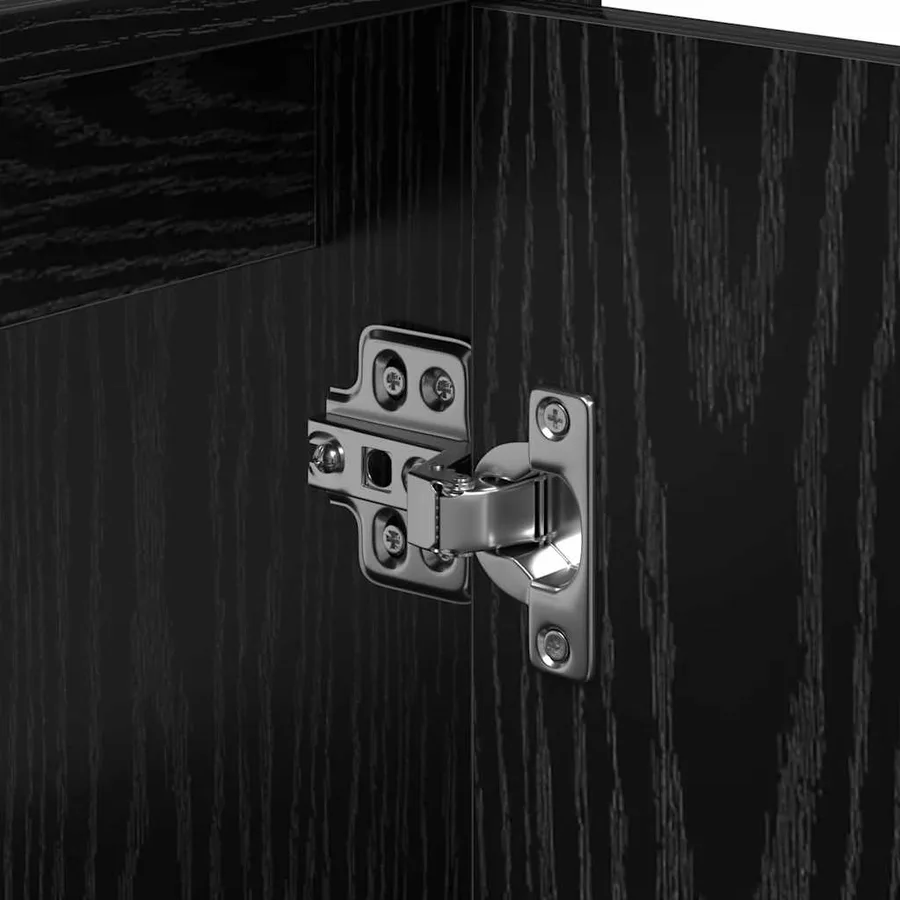 Cabinet de salle de bain avec porte Chêne noir 63 x 29 x 55 cm - 11
