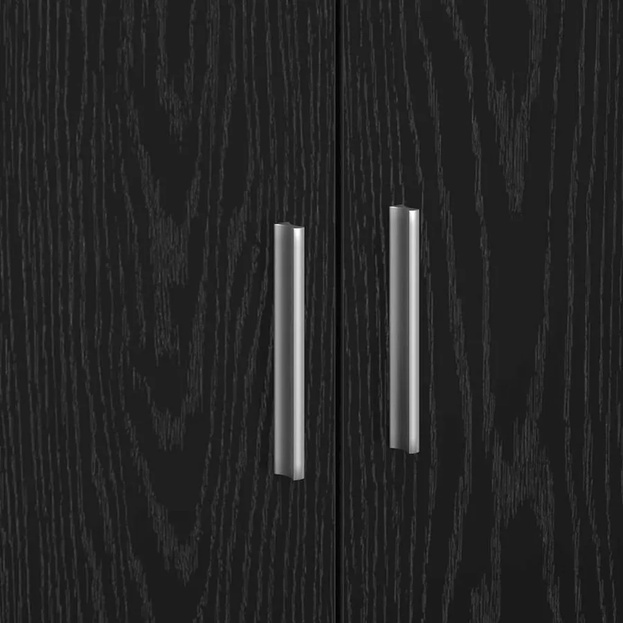 Cabinet de salle de bain avec porte Chêne noir 63 x 29 x 55 cm - 12