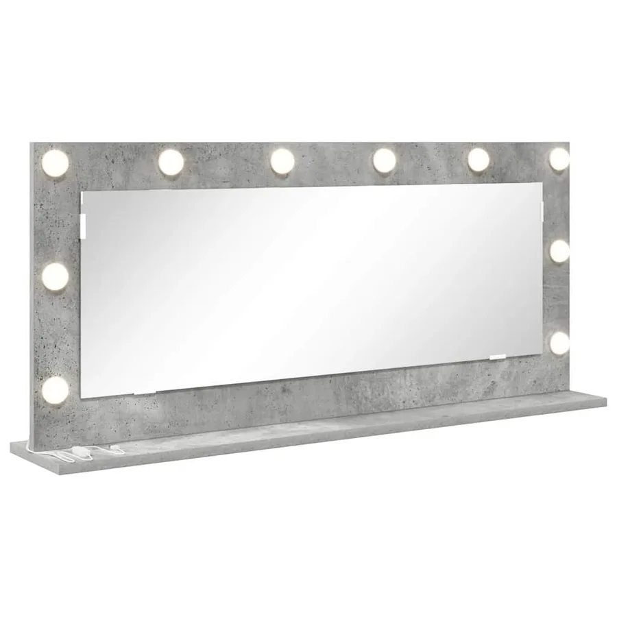 Miroir de vanité Rectangulaire Gris béton 100 x 45 x 18 cm - 2