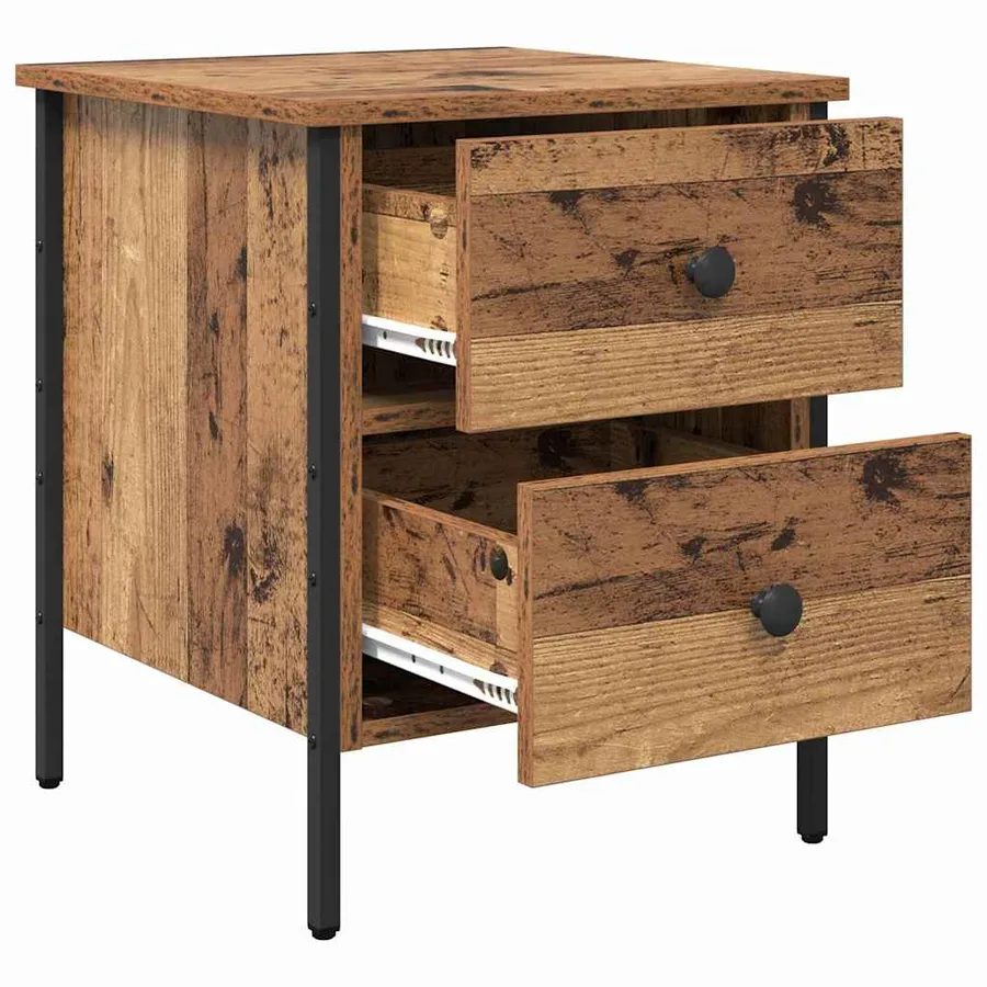 Cabinet de Chevet avec tiroir Bois ancien 40 x 42 x 50 cm - 5