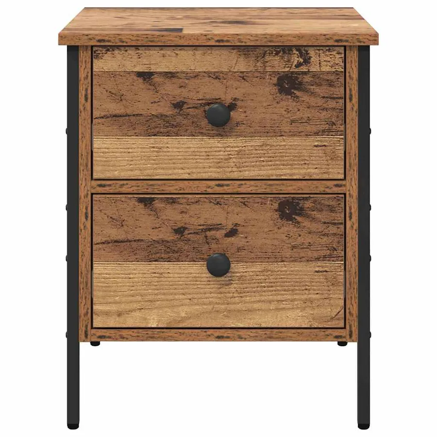 Cabinet de Chevet avec tiroir Bois ancien 40 x 42 x 50 cm - 6