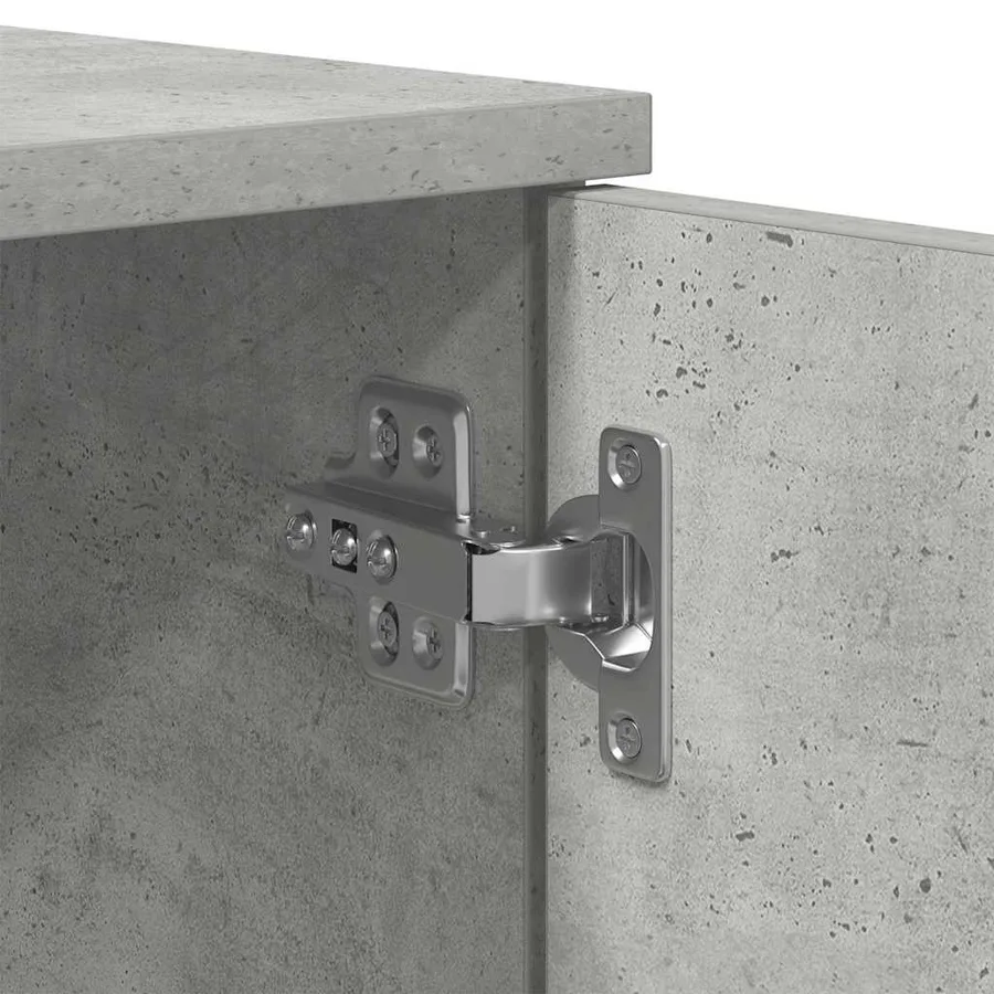 Cadre de lit avec rangement Gris béton 80 cm Bois d'ingénierie - 12