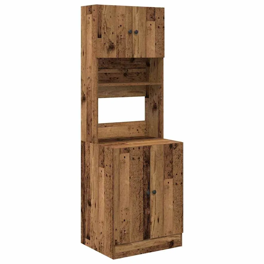 Buffet de cuisine Bois ancien 60 x 50 x 180 cm - 2