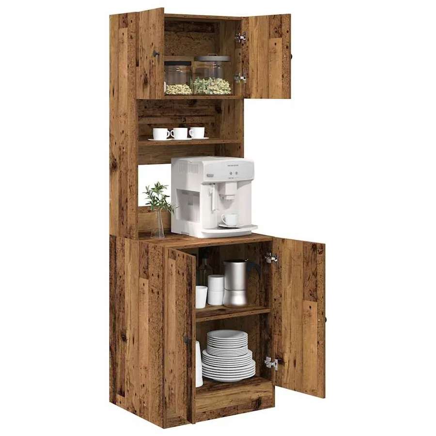 Buffet de cuisine Bois ancien 60 x 50 x 180 cm - 3