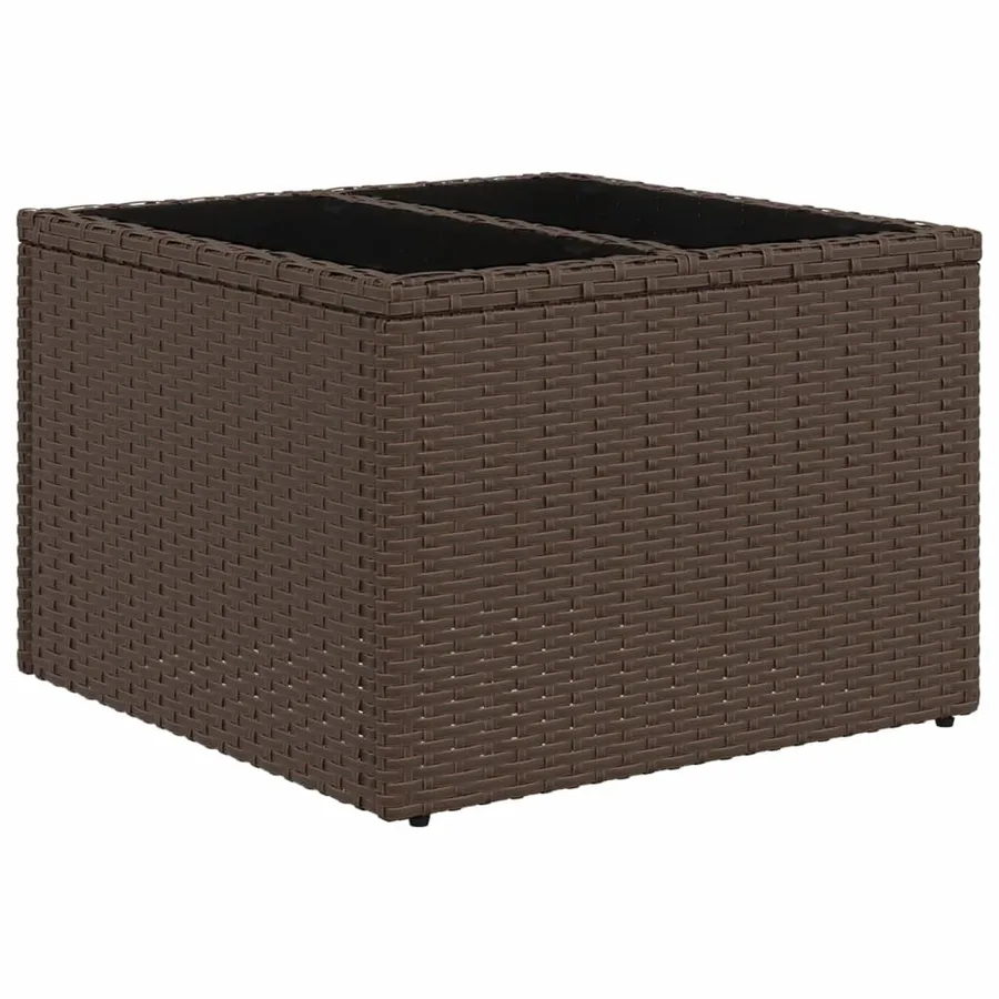 Ensemble de canapé de jardin 6 pcs avec coussins marron résine tressée - 4