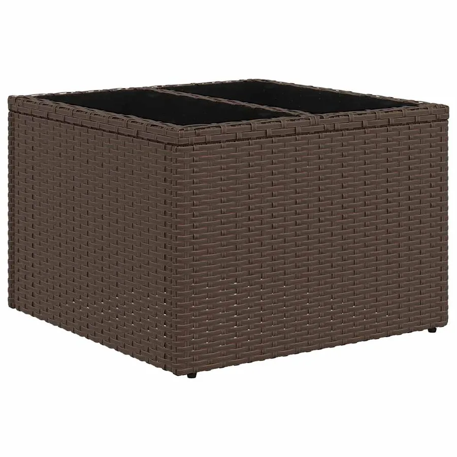 Ensemble de canapé de jardin 6 pcs avec coussins marron résine tressée - 4