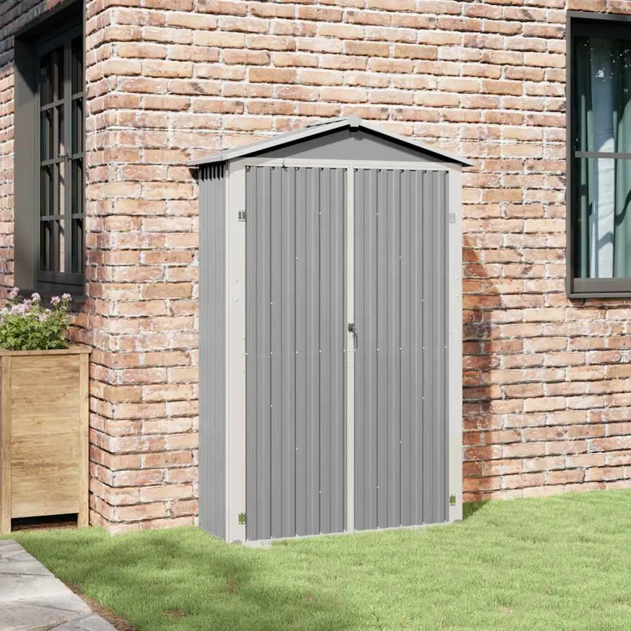 Abri de jardin Gris 116x45x175 cm Acier galvanisé - 3