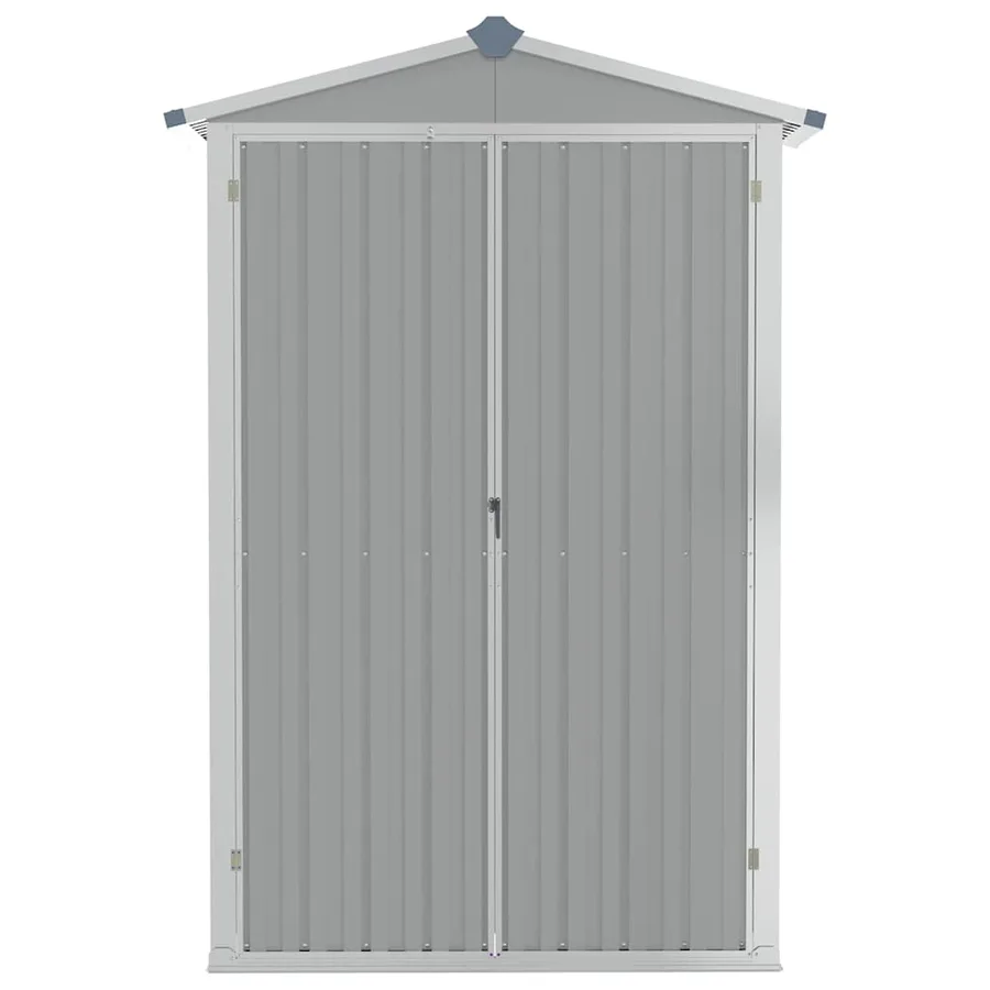 Abri de jardin Gris 116x45x175 cm Acier galvanisé - 6
