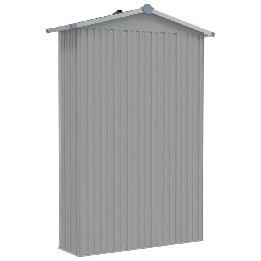 Abri de jardin Gris 116x45x175 cm Acier galvanisé - 8