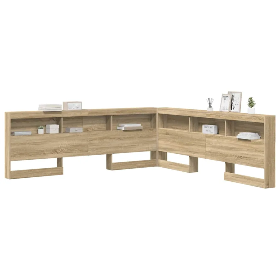 Tête de lit de rangement Chêne Sonoma 200 cm Bois d'ingénierie - 3