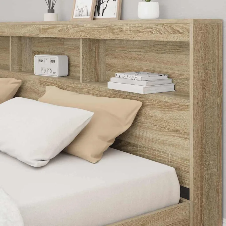 Tête de lit de rangement Chêne Sonoma 200 cm Bois d'ingénierie - 4