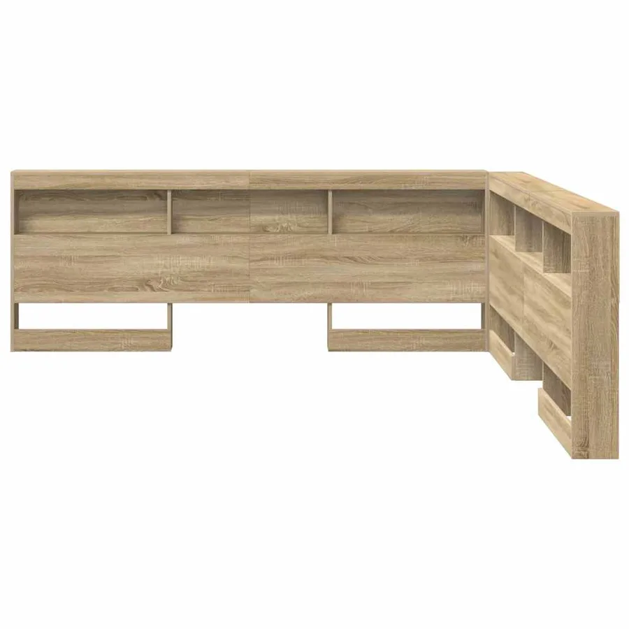 Tête de lit de rangement Chêne Sonoma 200 cm Bois d'ingénierie - 6