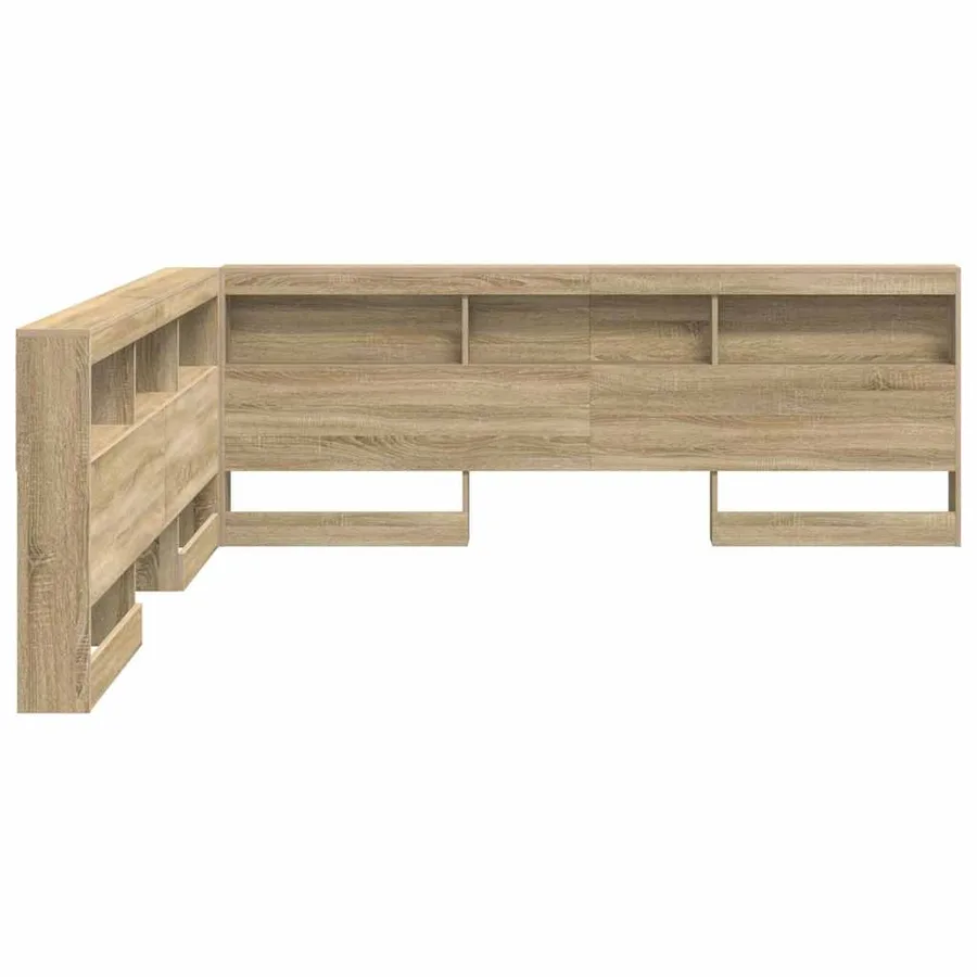 Tête de lit de rangement Chêne Sonoma 200 cm Bois d'ingénierie - 7