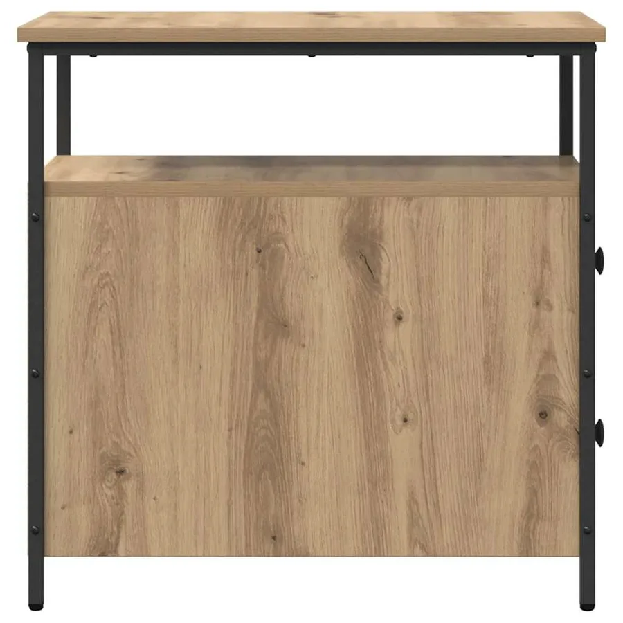Cabinet de chevet chêne artisanal 30 x 60 x 60 cm - 7
