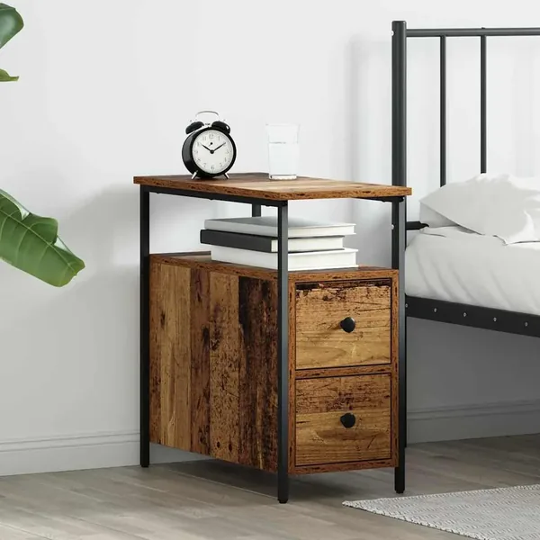 Cabinet de chevet Bois ancien 30 x 60 x 60 cm Bois d'ingénierie