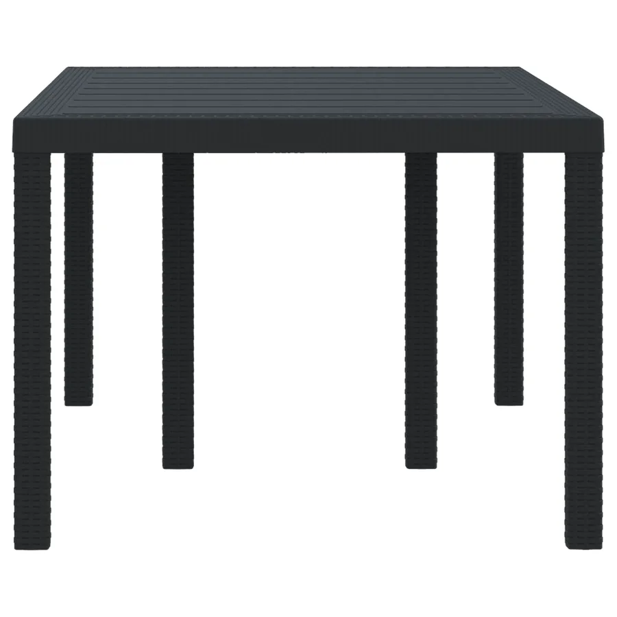 Table de Jardin Anthracite 150 x 100 x 73 cm polyrotin - 3