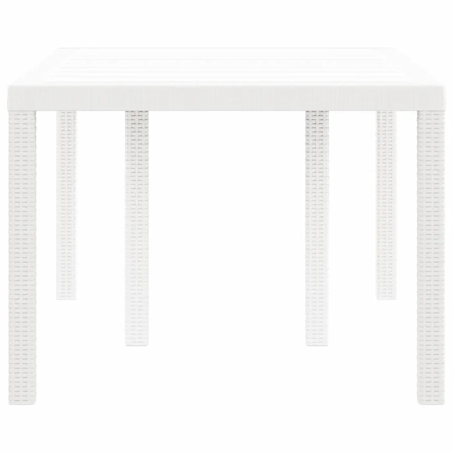 Table de Jardin Blanc 150 x 100 x 73 cm polyrotin - 5